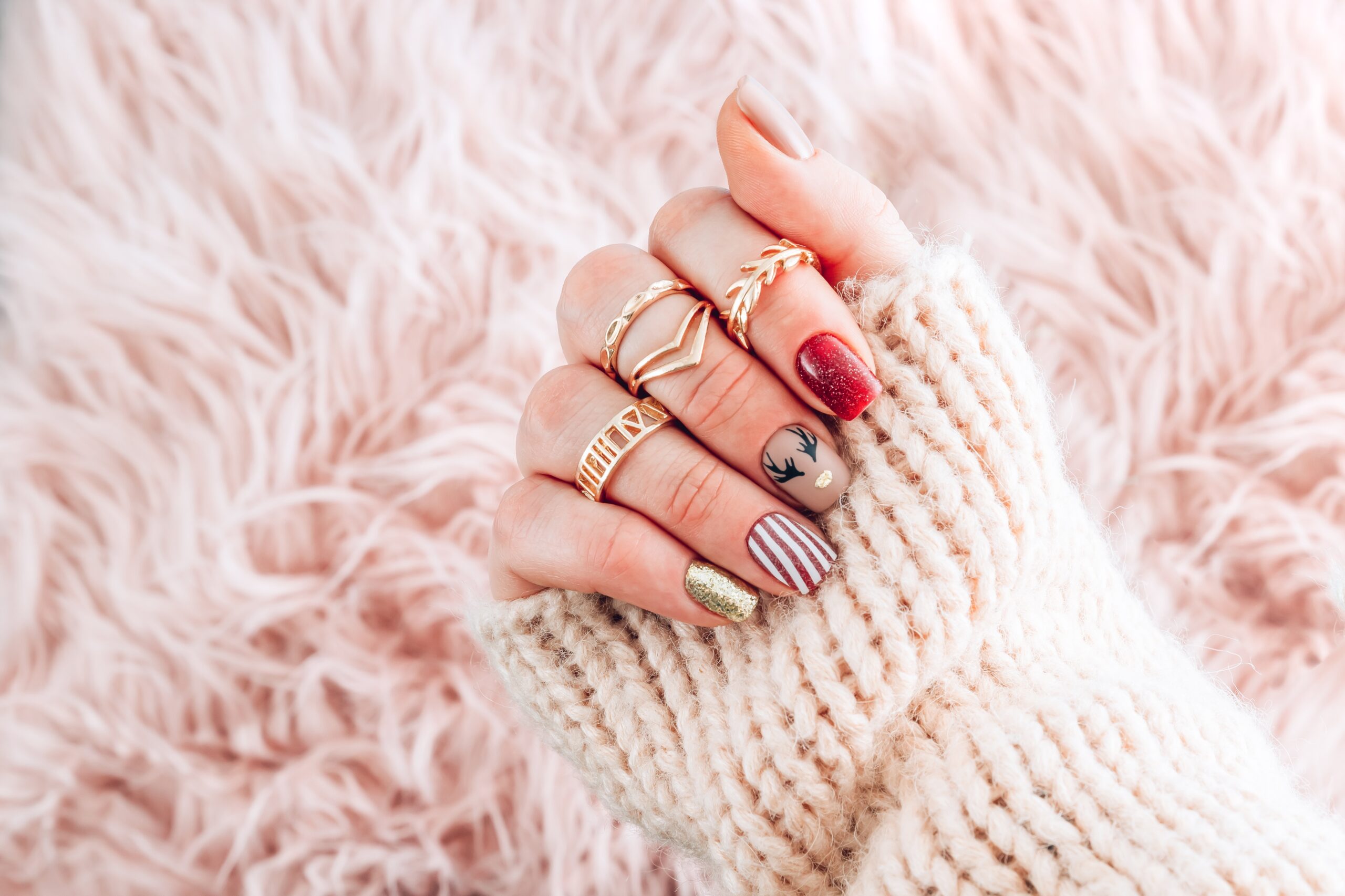 manicure na święta